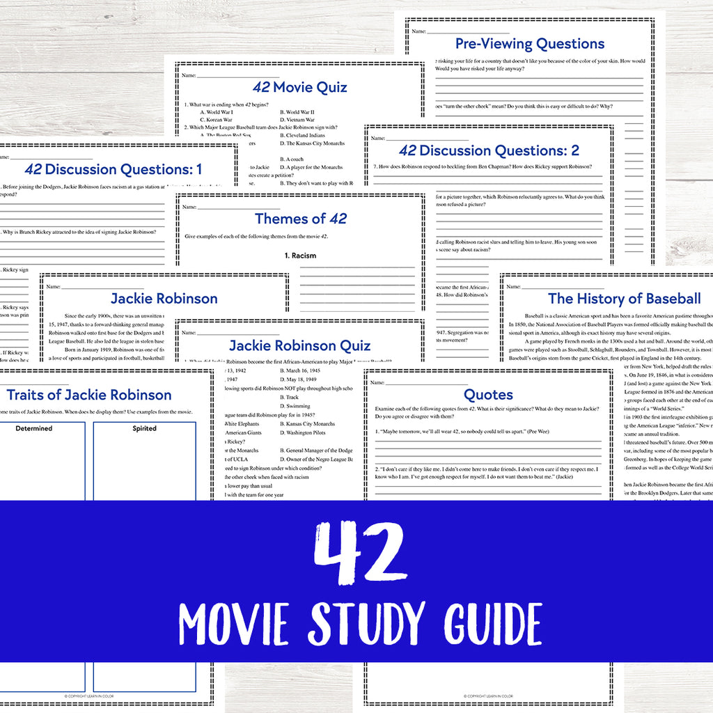 42: The Jackie Robinson Story Movie Study
