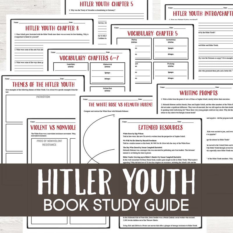 Hitler Youth: Growing Up in Hitler's Shadow Book Study  <h5><b>Grades:</b> 7-9 </h5>