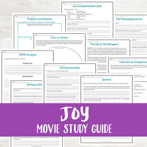 Joy Movie Study  <h5><b>Grades:</b> 7-12</h5>