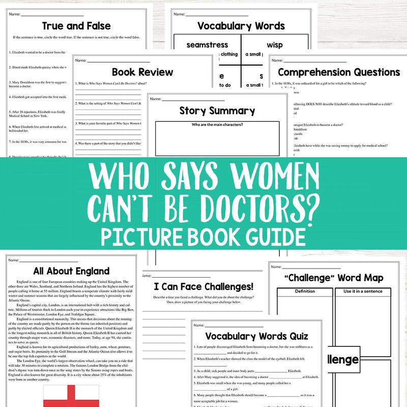 Who Says Women Can't Be Doctors? Book Guide