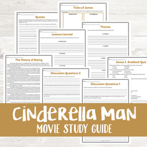 Cinderella Man Movie Study  <h5><b>Grades:</b> 7-10 </h5>