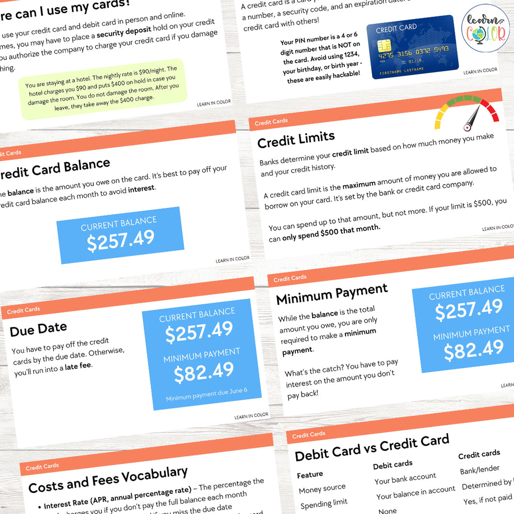 Credit Cards Introduction (Presentation and Student Activities)