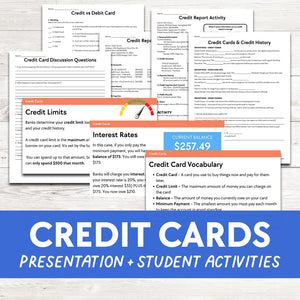 Credit Cards Introduction (Presentation and Student Activities)