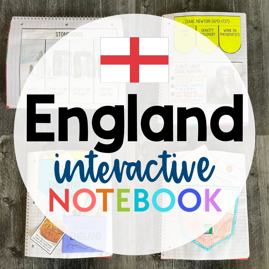 England Interactive Notebook <h5><b>Grades:</b> 2-5 </h5>