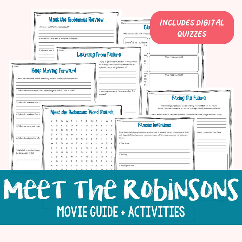 Meet the Robinsons Movie Study <h5><b>Grades:</b> 3-6 </h5>