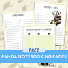 Panda Notebooking Pages