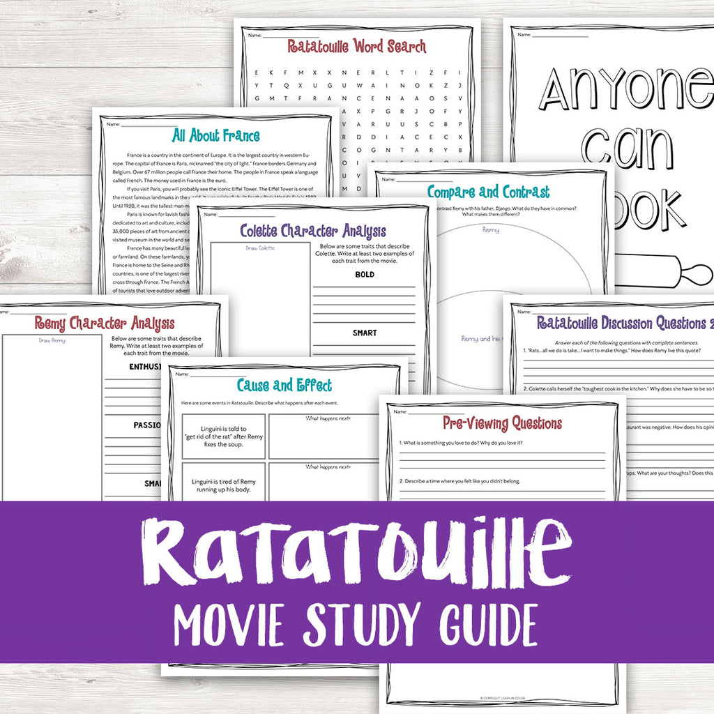 Ratatouille Movie Study Guide