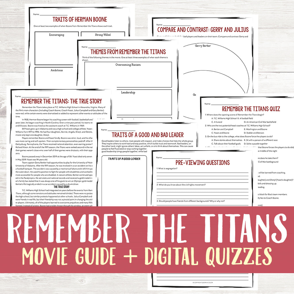 Remember the Titans Movie Study
