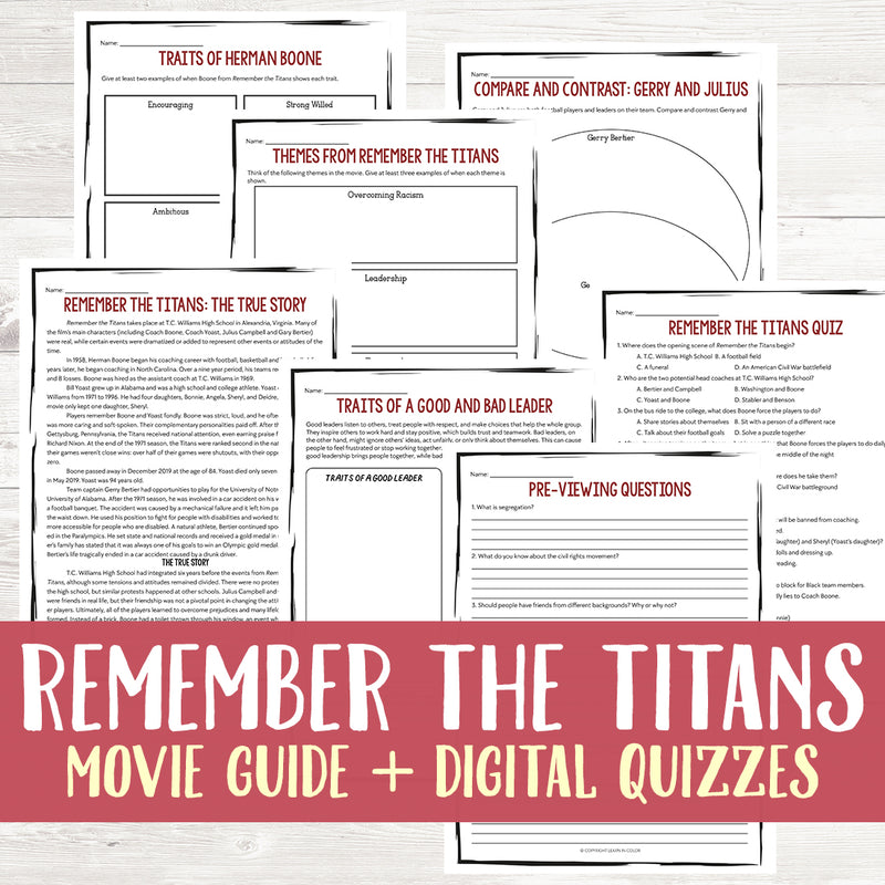 Remember the Titans Movie Study