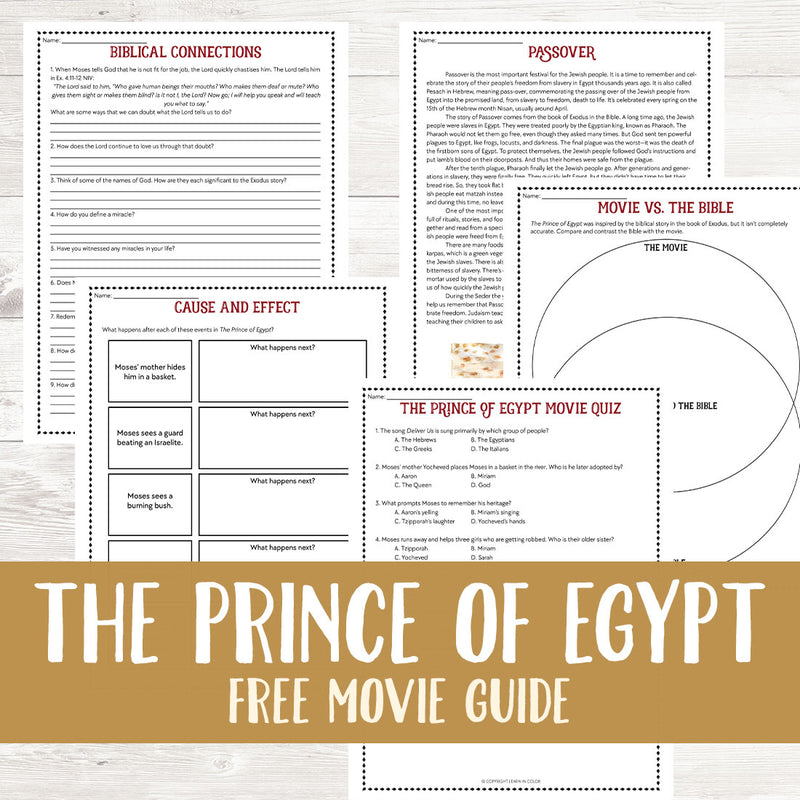 The Prince of Egypt Movie Study