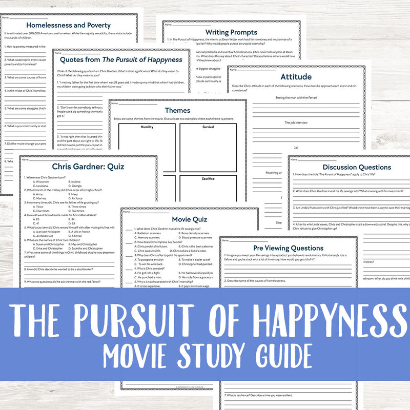 The Pursuit of Happyness Movie Study