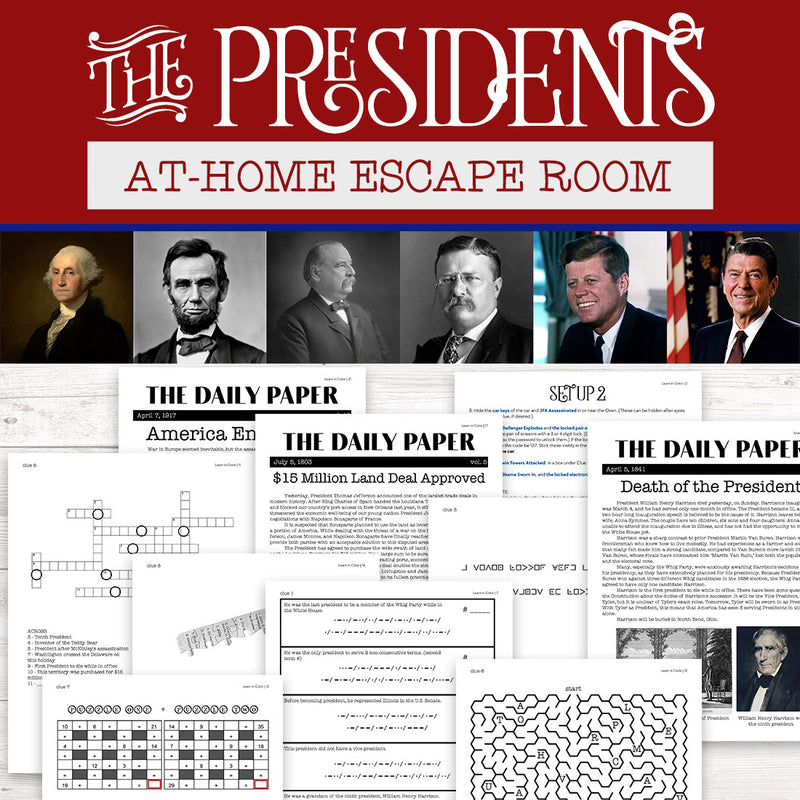 The US Presidents At-Home Escape Room