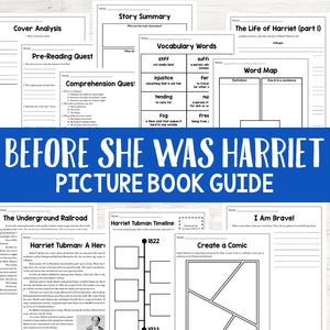 Before She Was Harriet Picture Book Study <h5><b>Grades:</b> 3-6</h5>