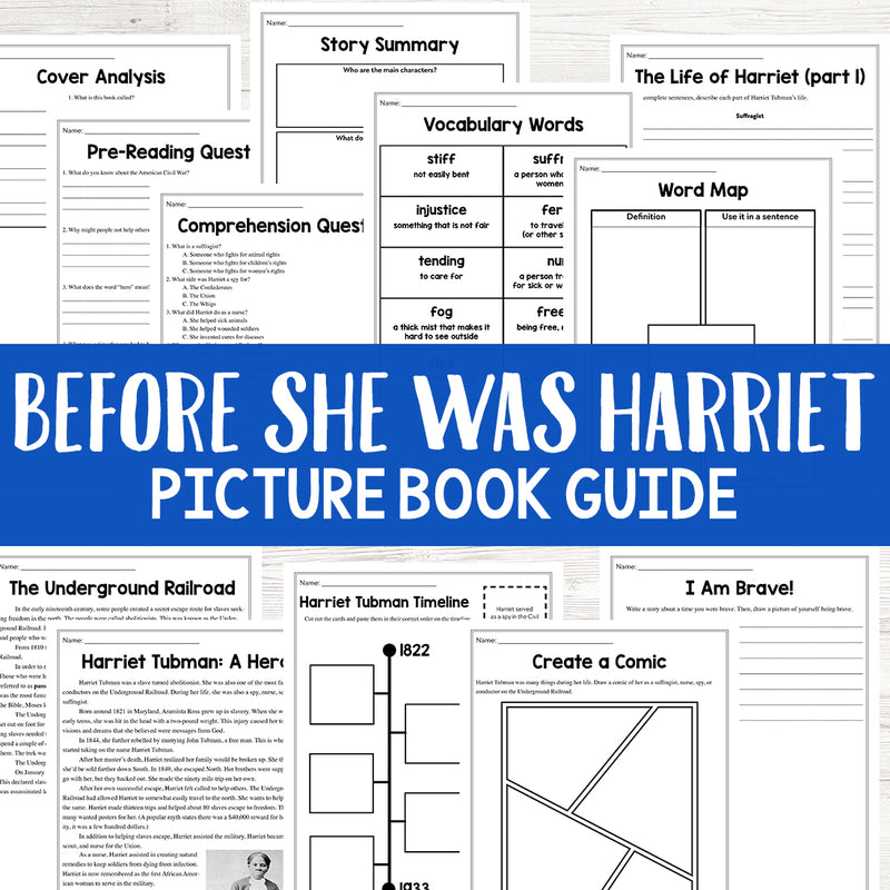 Before She Was Harriet Picture Book Study <h5><b>Grades:</b> 3-6</h5>