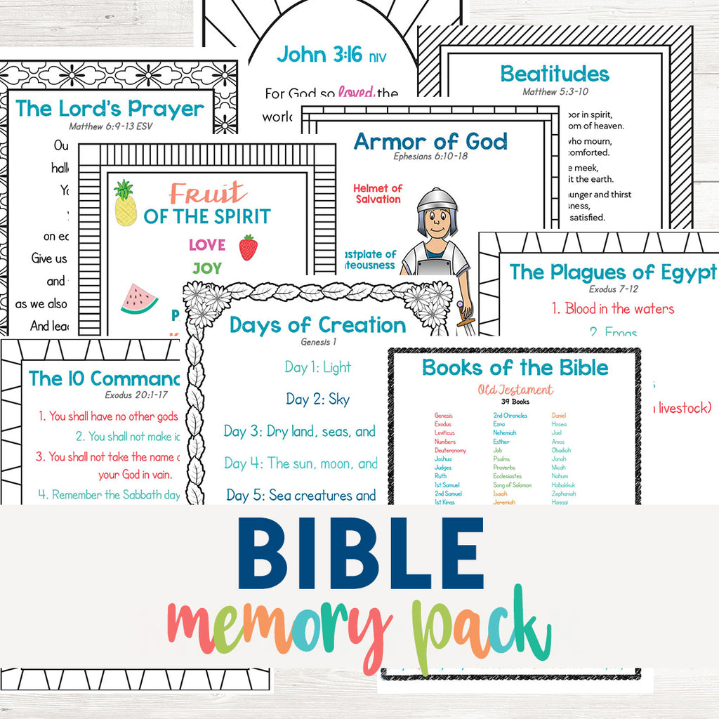 Bible Memory Pack  <h5><b>Grades:</b> 2-6 </h5>