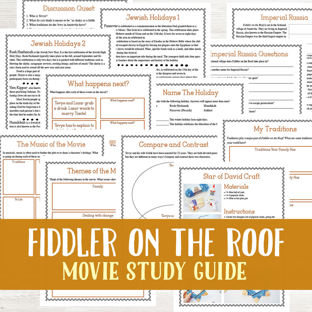 History with Musicals Movie Study Bundle  <h5><b>Grades:</b> 4-8 </h5>