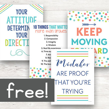 Inspirational Classroom Posters – Learn in Color