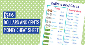 Dollars and Cents Cheat Sheets  <h5><b>Grades:</b> 2-5 </h5>