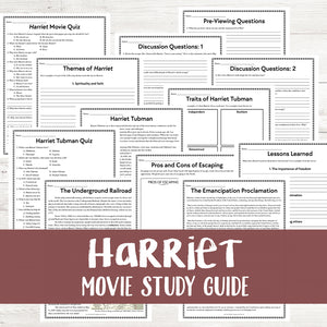 Harriet Movie Study <h5><b>Grades:</b> 6+</h5>