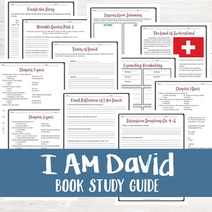 I Am David Book Study  <h5><b>Grades:</b> 4-7 </h5>