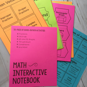 Math Interactive Notebook <h5><b>Grades:</b> 4-8 </h5>