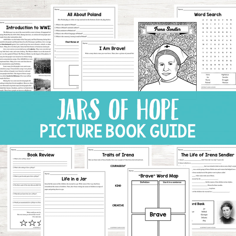 Jars of Hope Book Activities  <h5><b>Grades:</b> 3-5 </h5>