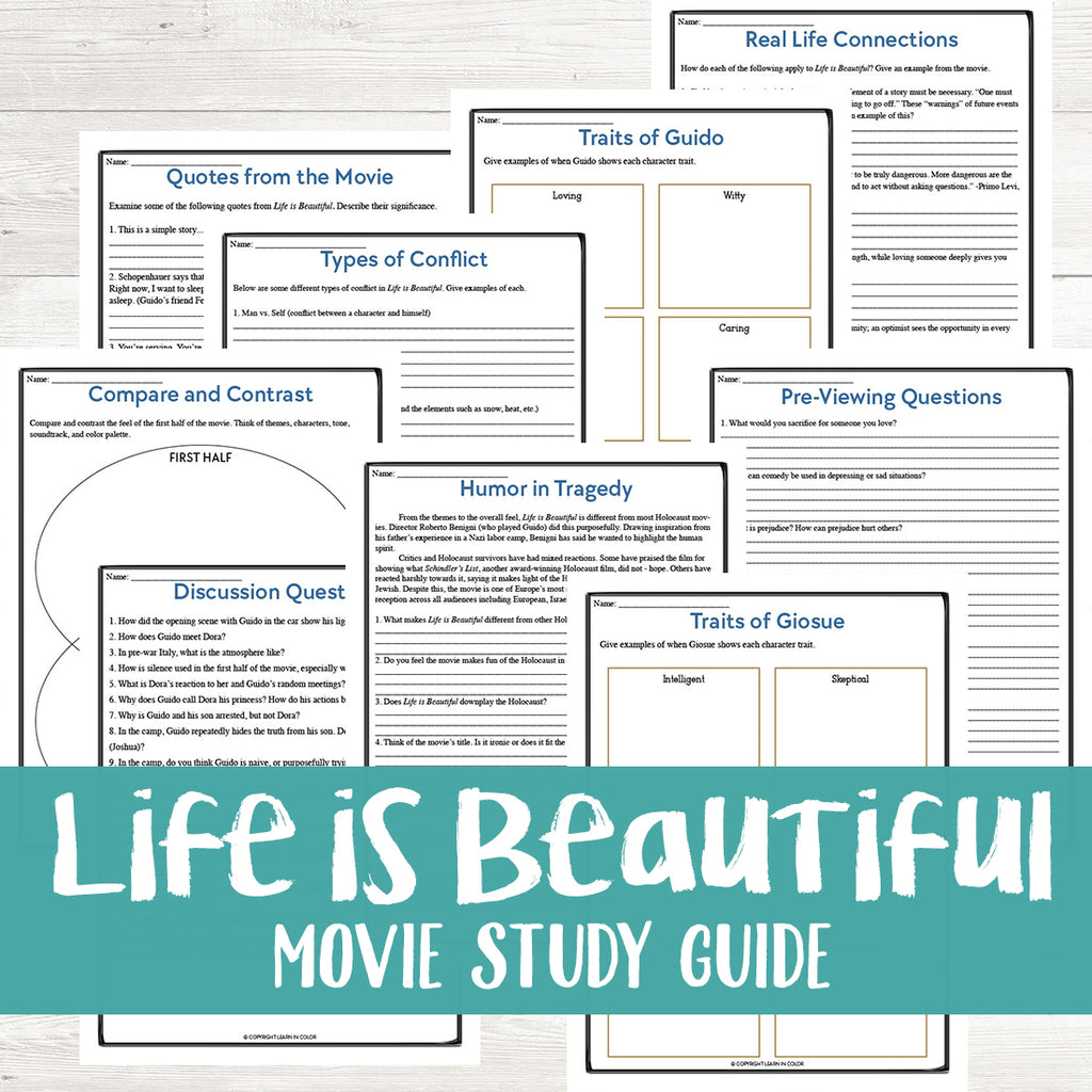 Life is Beautiful Movie Study <h5><b>Grades:</b> 7-10 </h5>