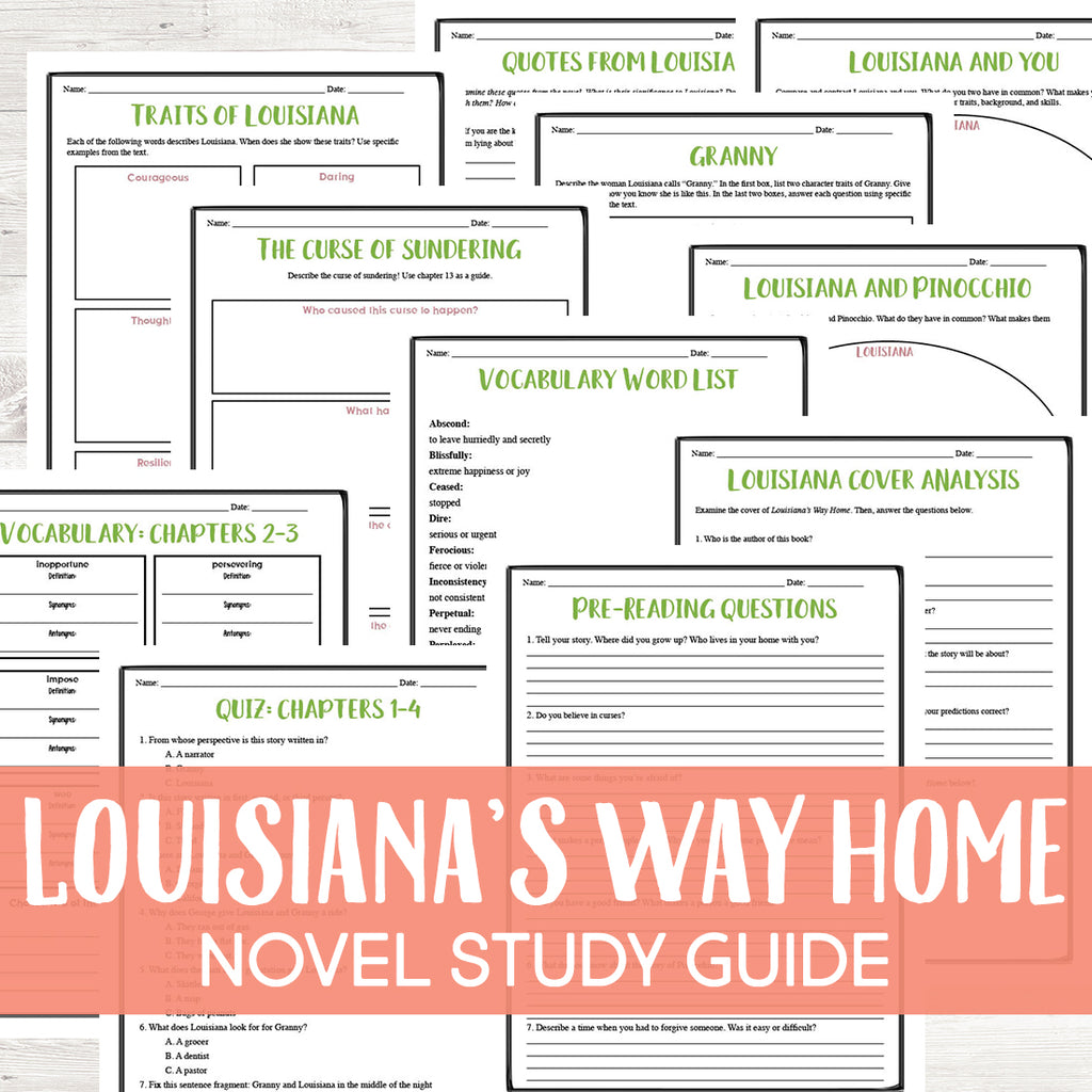 Louisiana's Way Home Novel Study <h5><b>Grades:</b> 4-6 </h5>