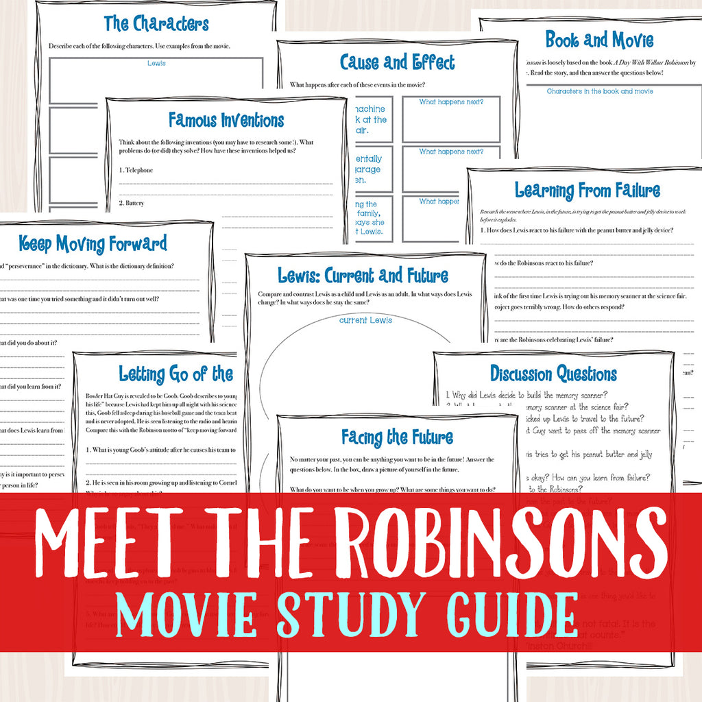 Meet the Robinsons Movie Study <h5><b>Grades:</b> 3-6 </h5>