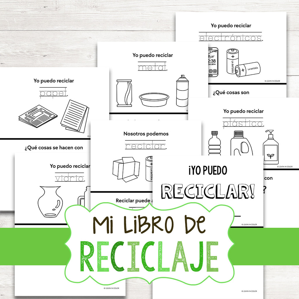My Book About Recycling - English & Spanish