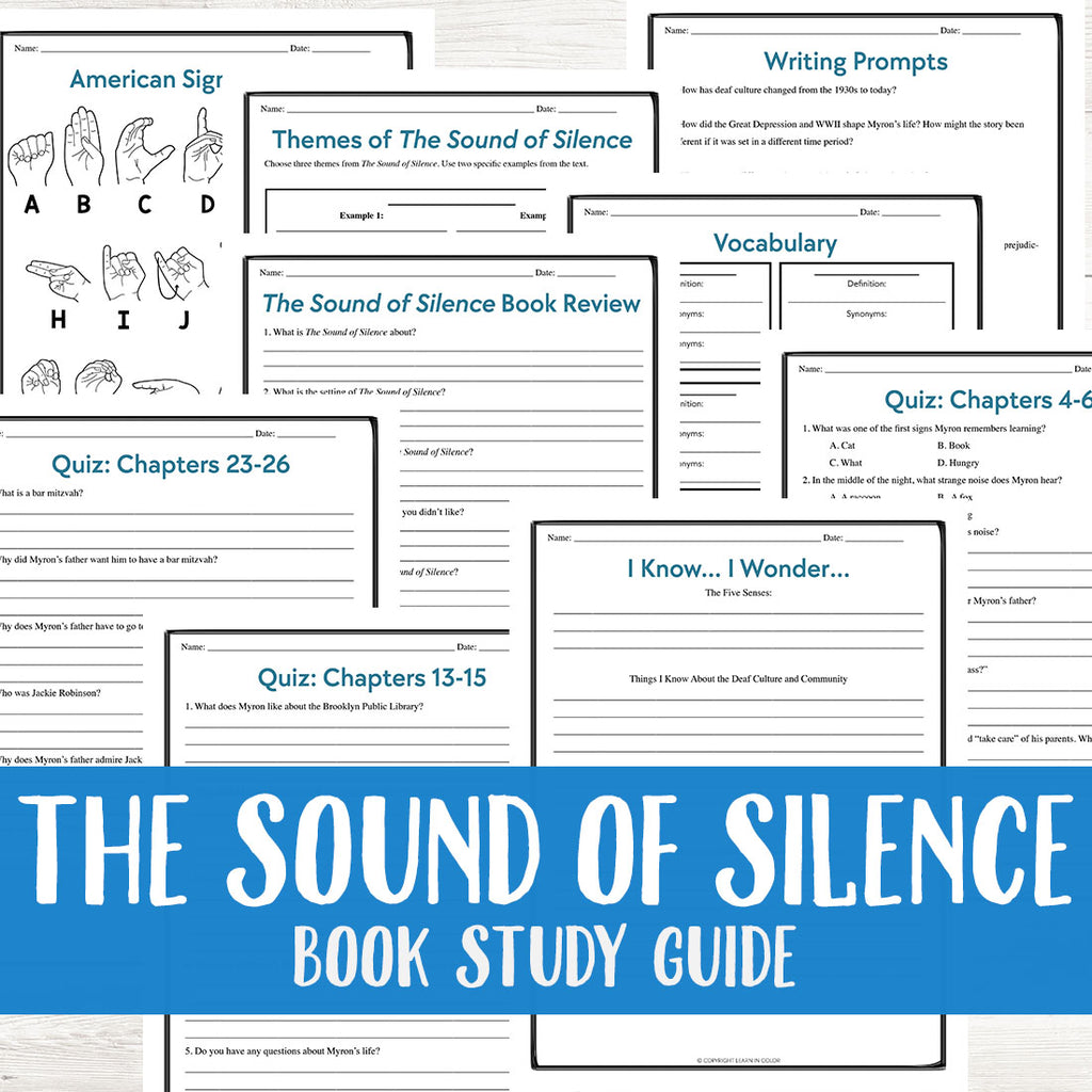 The Sound of Silence by Myron Uhlberg Book Study