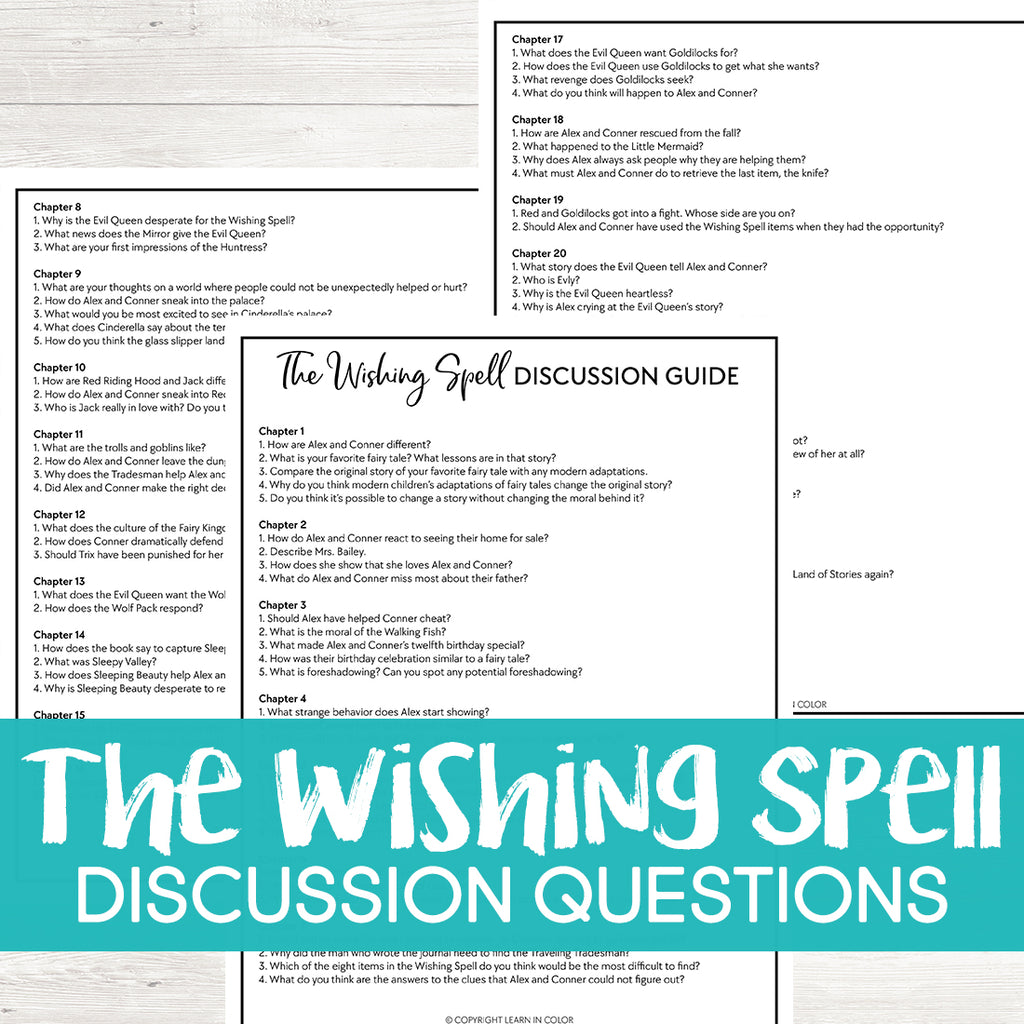 The Wishing Spell Discussion Questions <h5><b>Grades:</b> 4-7 </h5>