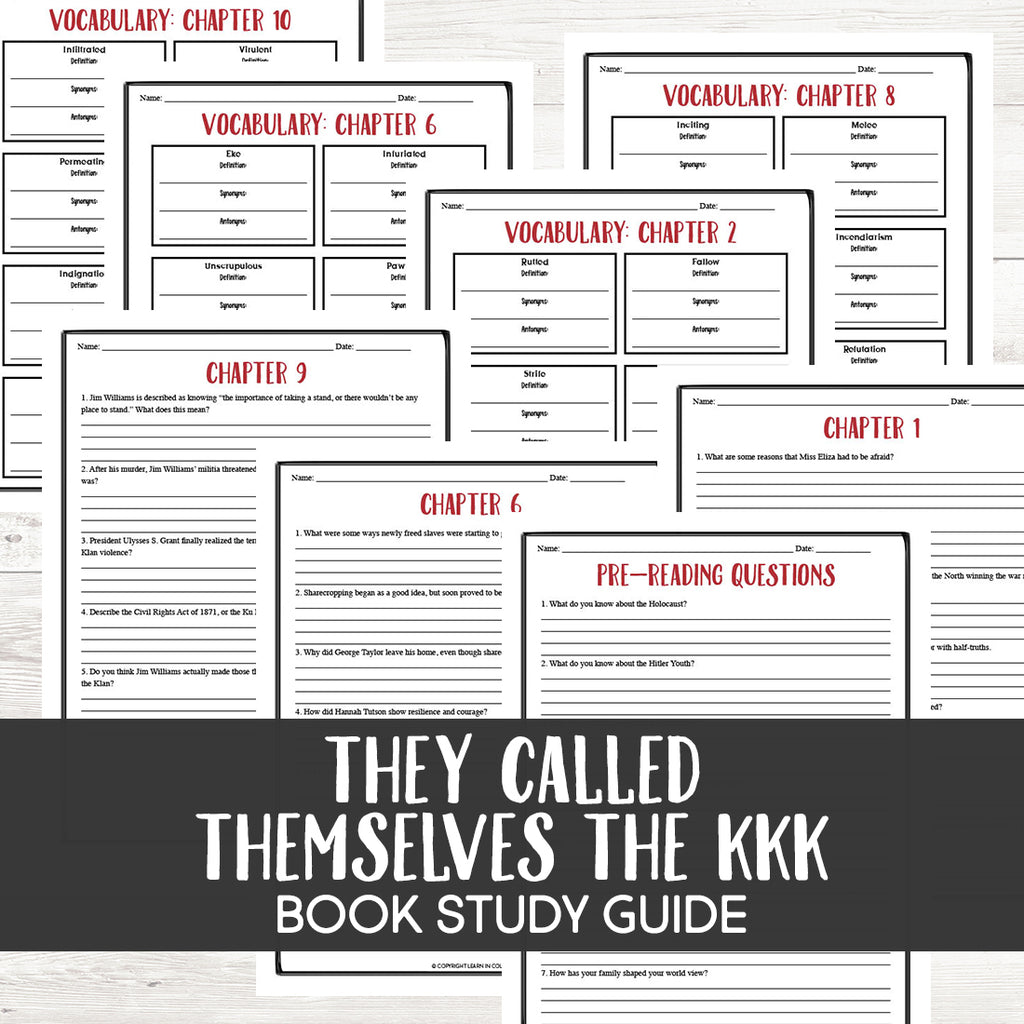 They Called Themselves the KKK Book Study <h5><b>Grades:</b> 7-10 </h5>