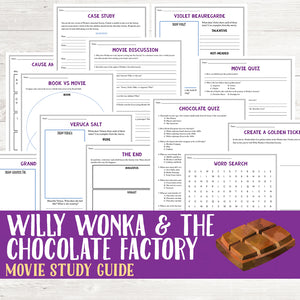 Willy Wonka and the Chocolate Factory Movie Study <h5><b>Grades:</b> 5-7 </h5>